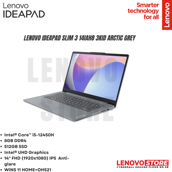 LENOVO IdeaPad Slim 3 14IAH8 3KID Arctic Grey