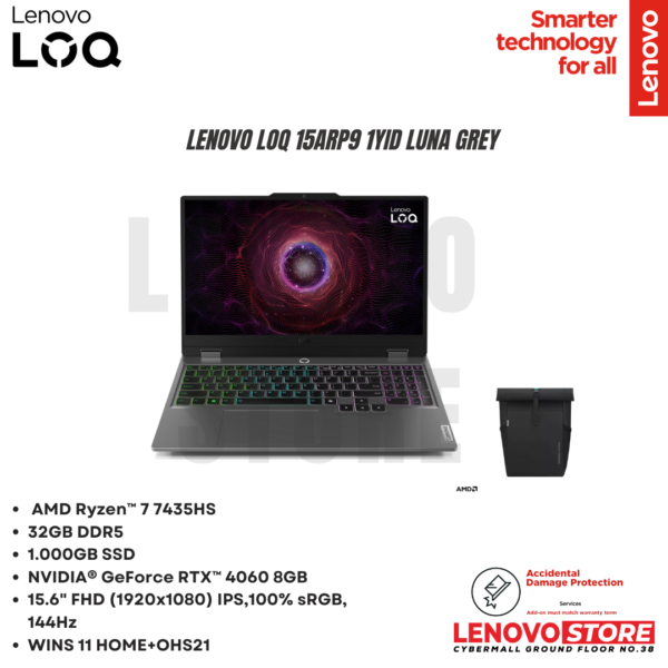 LENOVO LOQ 15ARP9 1YID Luna Grey