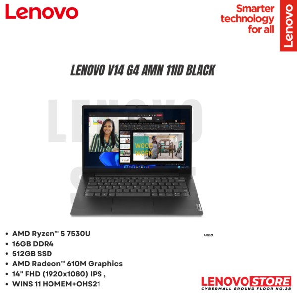 Lenovo V14 G4 AMN 11ID BLACK