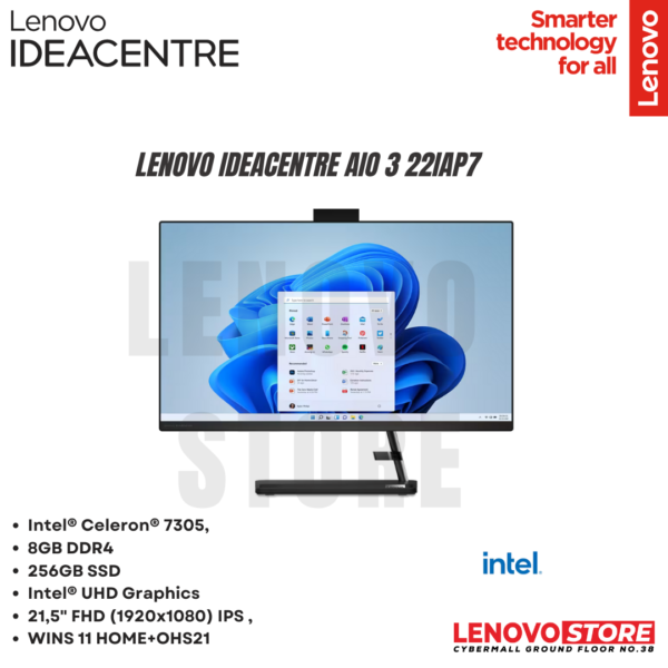 LENOVO IdeaCentre AIO 3 22IAP7 1FID BLACK/23ID WHITE