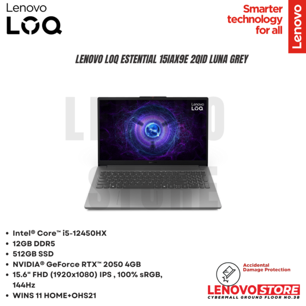 LENOVO LOQ ESTENTIAL 15IAX9E 2QID Luna Grey