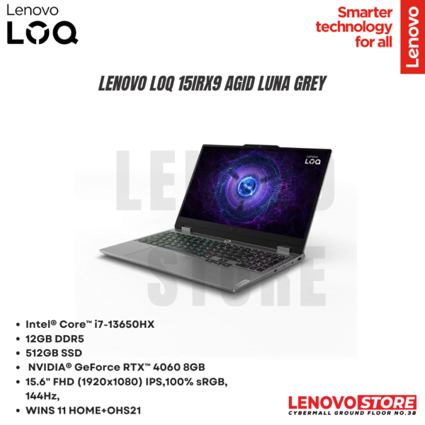 LENOVO LOQ 15IRX9 AGID Luna Grey