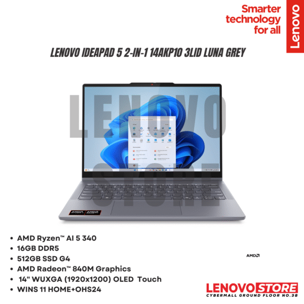 Lenovo IdeaPad 5 2-in-1 14AKP10 3LID Luna Grey