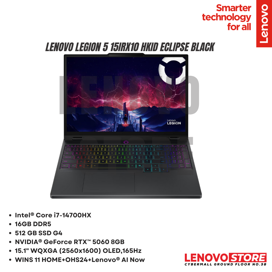 Lenovo Legion 5 15IRX10 HKID Eclipse Black