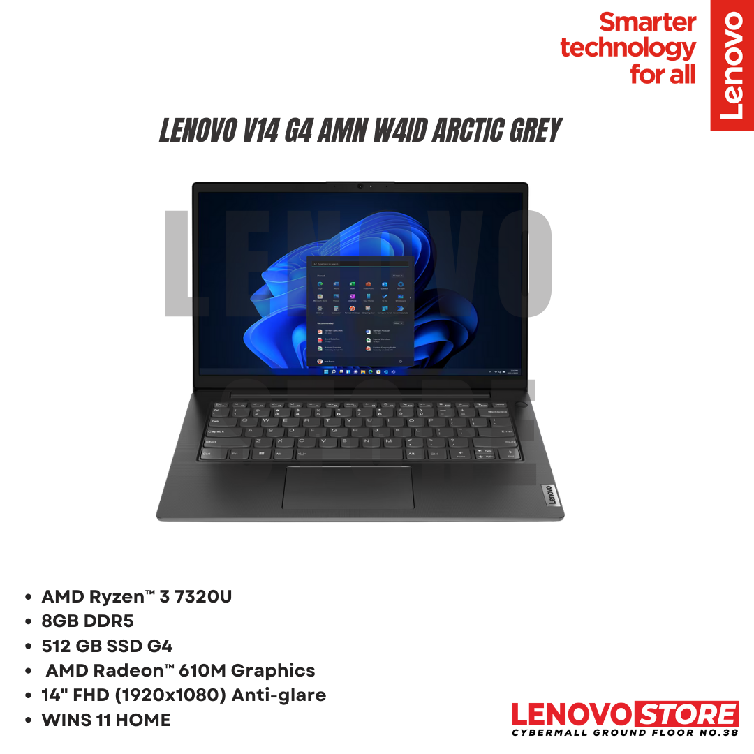 Lenovo V14 G4 AMN W4ID Arctic Grey